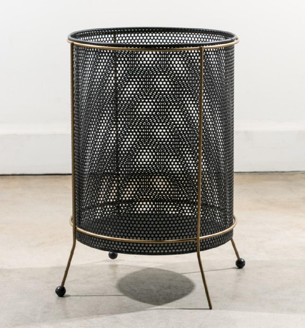 Mathieu Mategot Perforated & Painted Waste Basket (1 of 2)