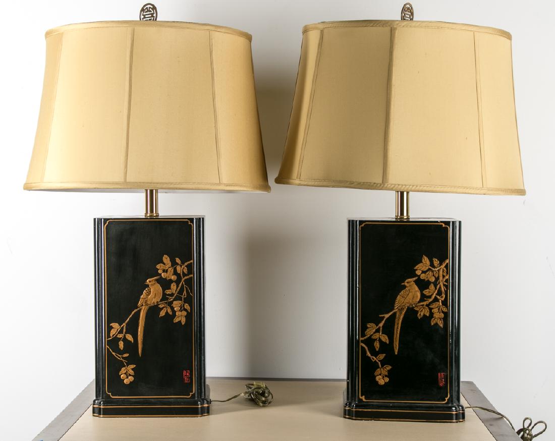Pair of Maitland-Smith Chinoiserie Table Lamps (1 of 6)