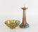 Tiffany Style Favrile Glass Boudoir Lamp, Signed - 2