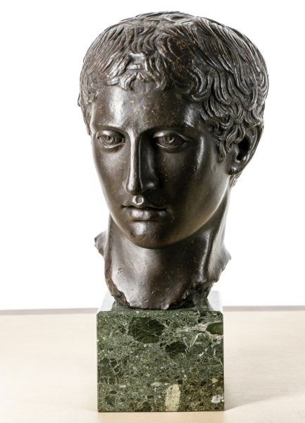 David E. Henry Bronze Bust of Caesar, Signed (1 of 3)