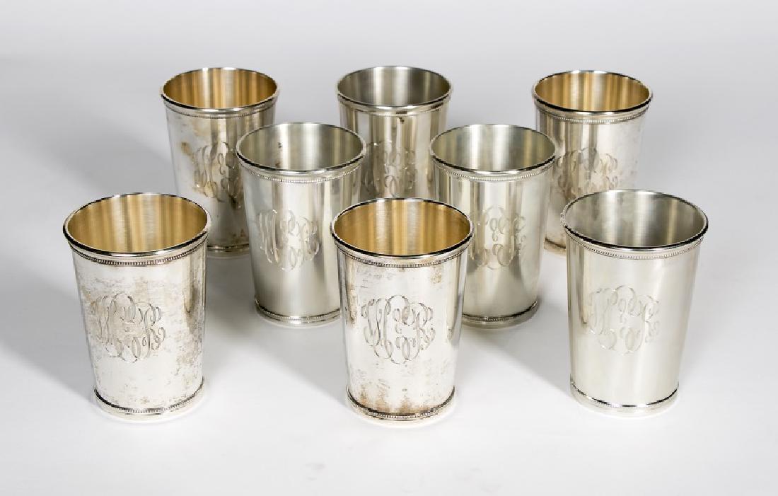 Set, 8 Tiffany & Co. Sterling Mint Julep Cups
