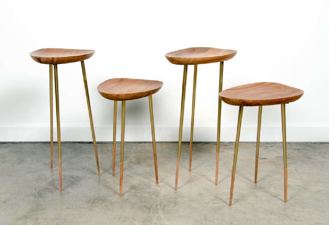 Joana Aranha for Bunakara, 2 Pairs of Side Tables (1 of 5)