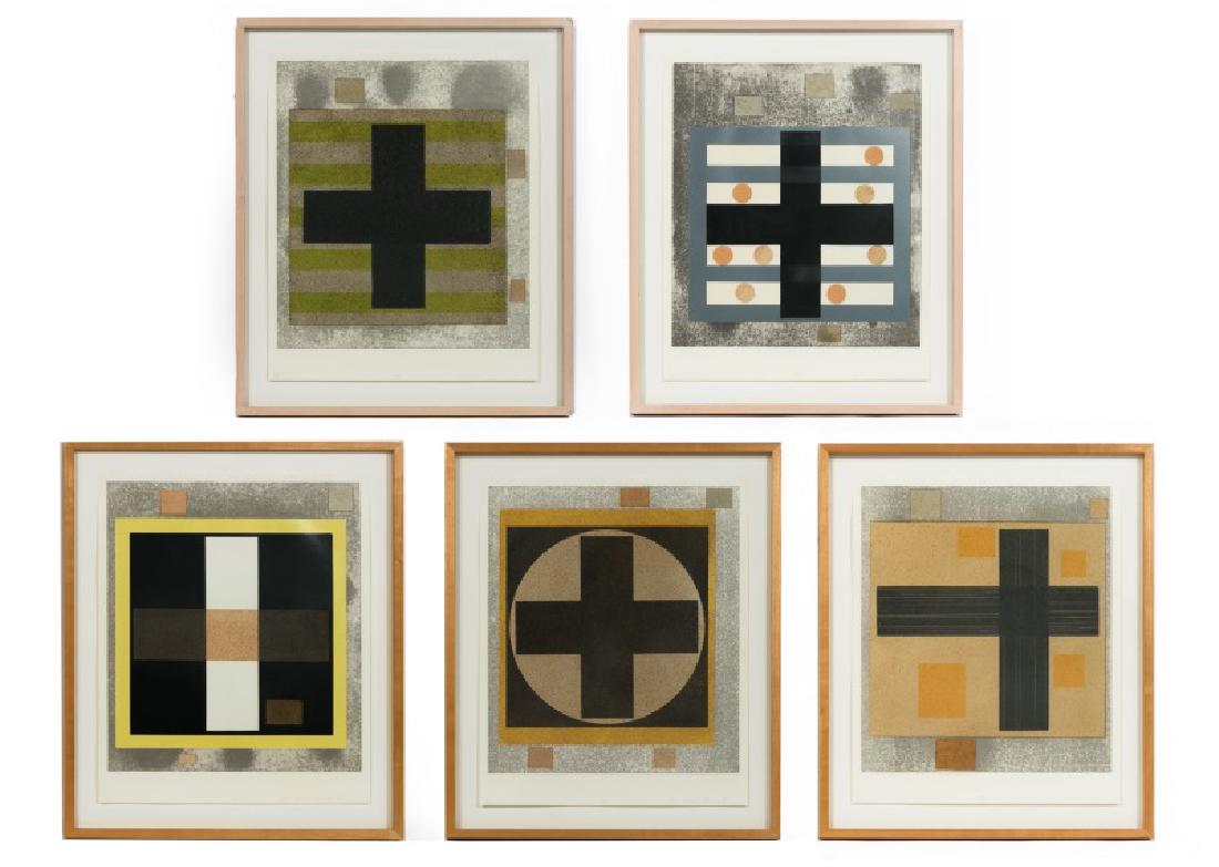 Series of 5 Michael Young Works "Six Crosses" (1 of 8)