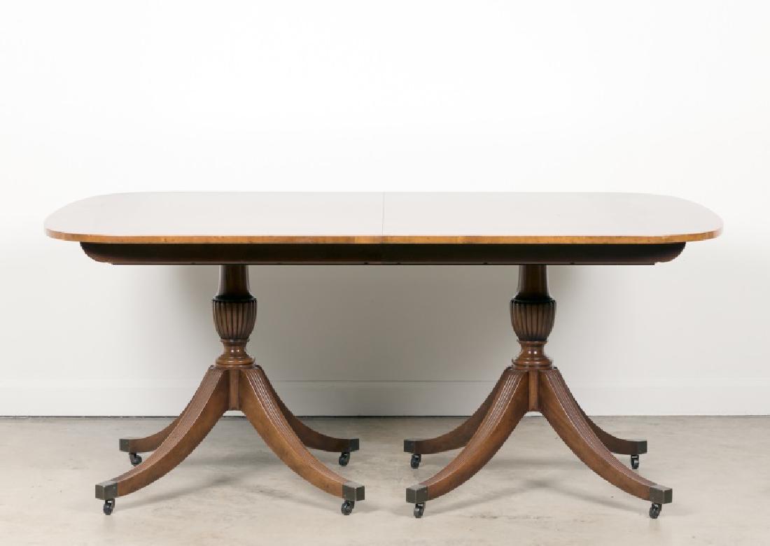 Baker Mahogany Double Pedestal Dining Table