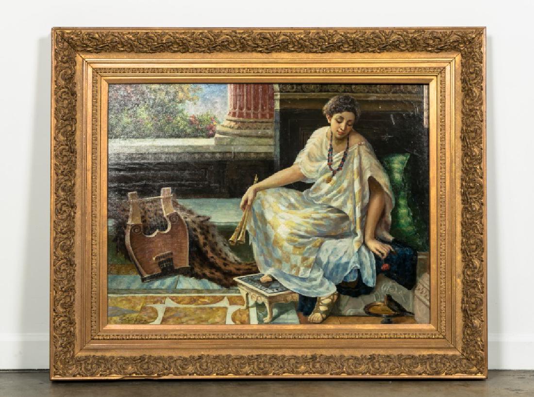 L.J. Phillps Jr. Interior & Seated Woman with Lyre (1 of 6)