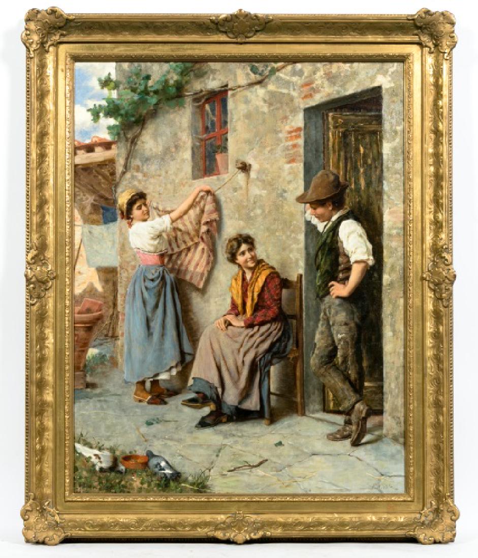 Italian School Courting Scene, Signed P. Costa (1 of 9)