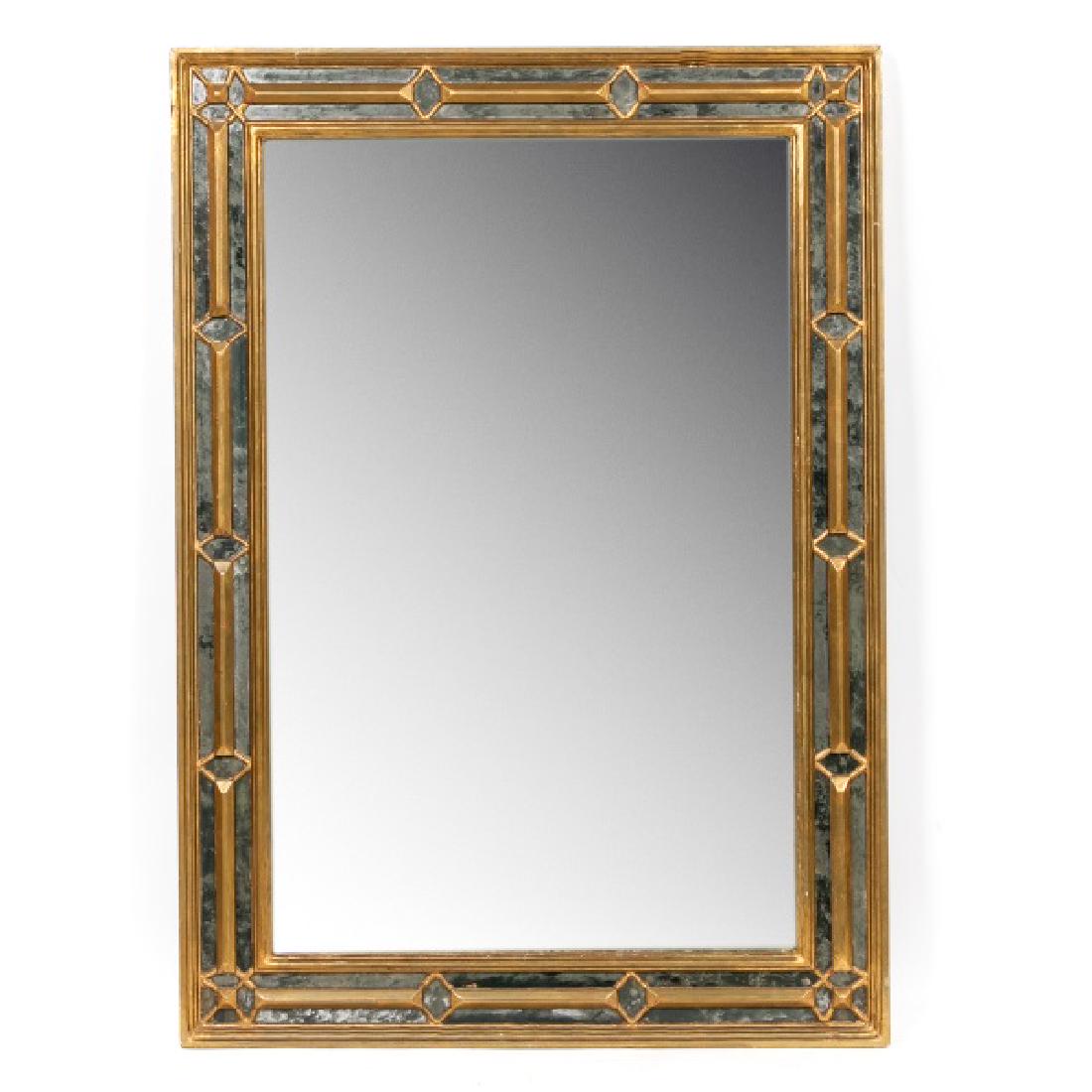 20th Century Contemporary Beveled Giltwood Mirror (1 of 3)