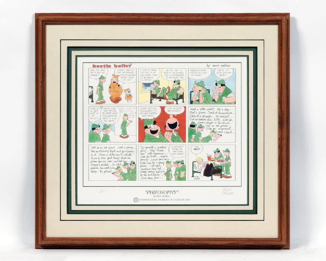 Mort Walker Beetle Bailey Lithograph, "Philosophy" (1 of 5)