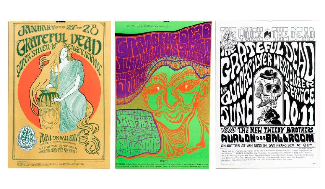 Three Unframed Grateful Dead Posters (1 of 7)