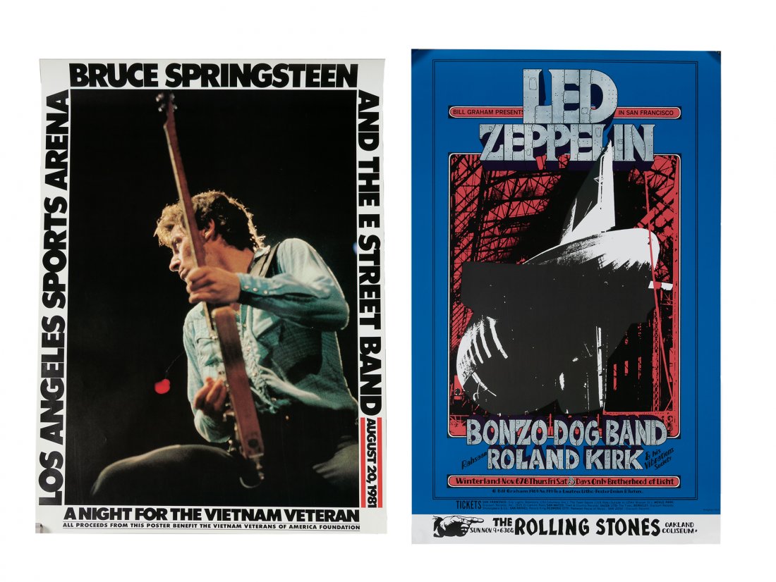 2 Concert Posters, Led Zeppelin & Springsteen (1 of 5)