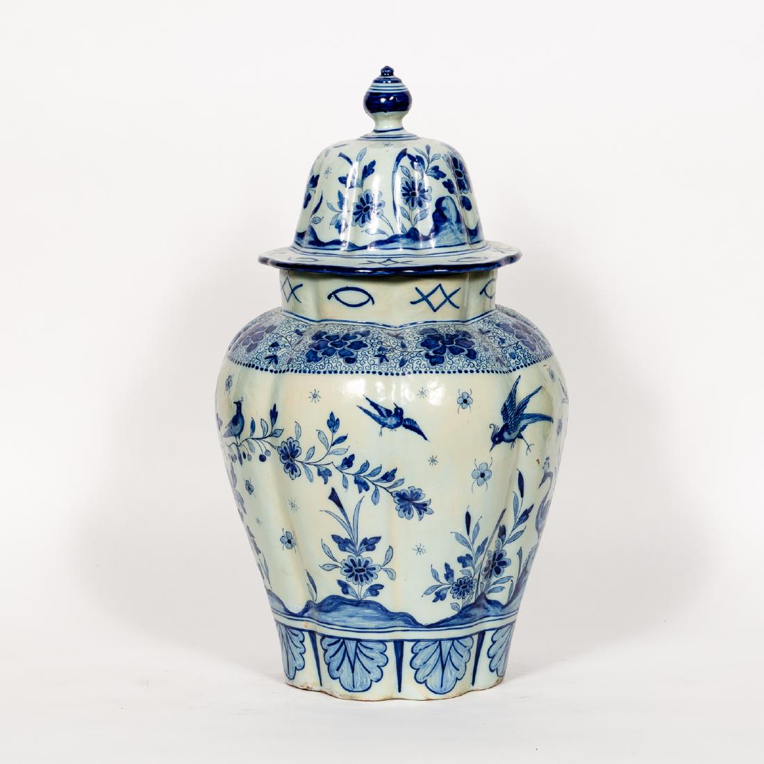 Delft Blue & White Lidded Vessel, Signed HL (1 of 10)