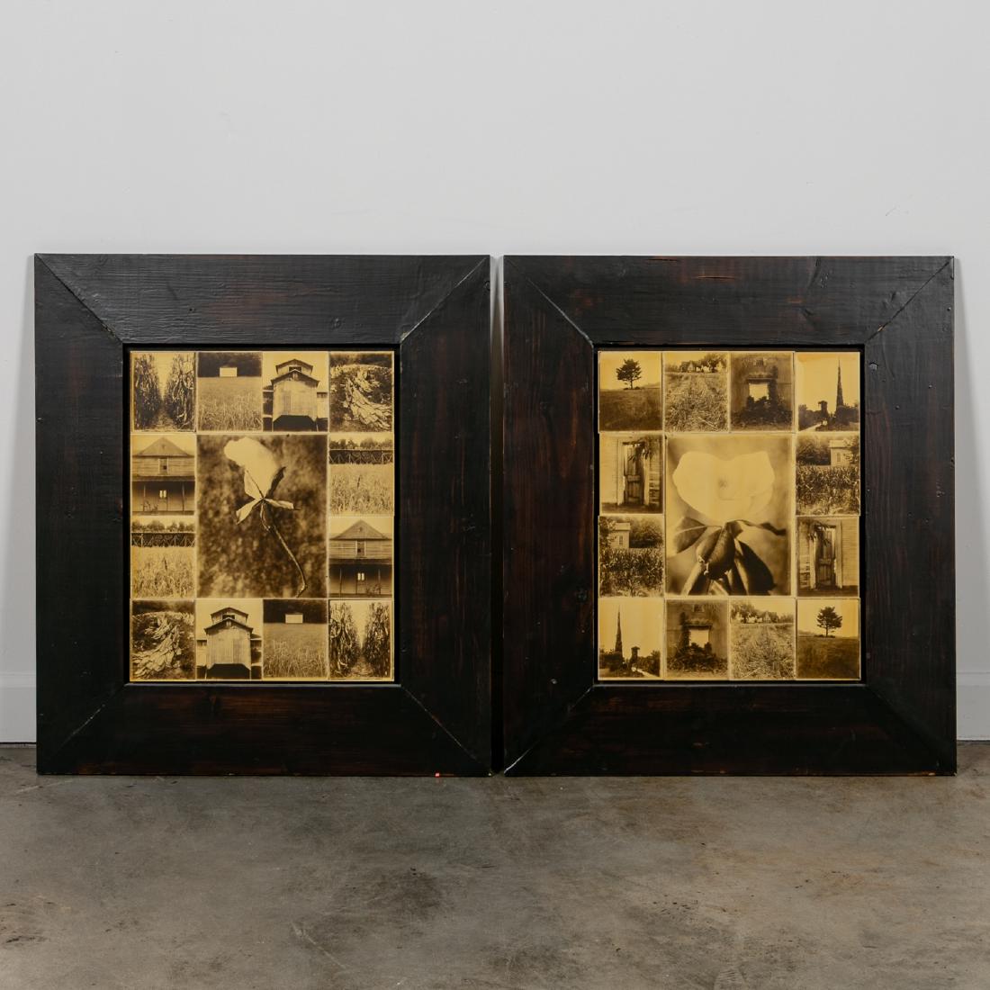 Pair of David Knox Collage Works, American South (1 of 4)