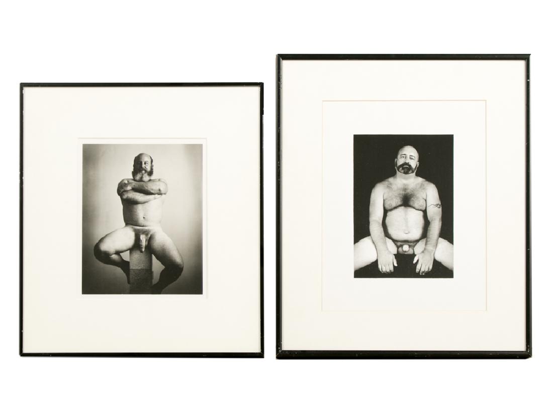 John Rand, "Pappa Bear" & "Buddha Bear": John Rand (American, contemporary) "Pappa Bear" and "Buddha Bear" Black and white photographs Signed and titled to verso Approx. 6.75" x 5" (Pappa), 6.5" x 4.5" (Buddha) Provenance: From the Collectio
