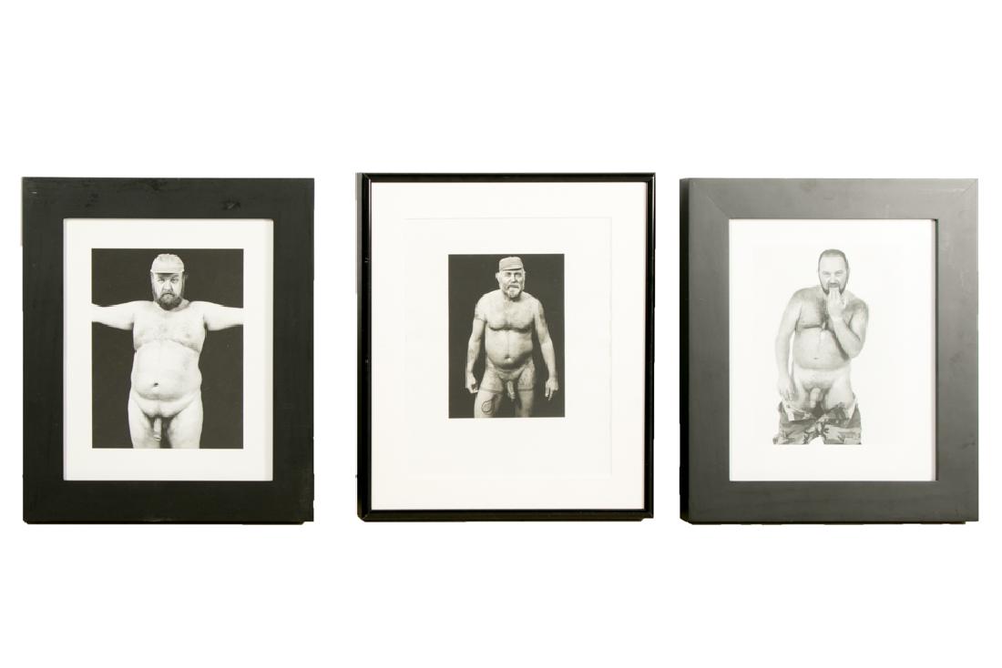 John Rand, "Bare Bears," Three Photographs: John Rand (American, contemporary) "Bear Bares" - three parts Black and white photograph Signed to verso Approx. 7.25" x 5.5" (two), 6" x 4.5" (one) Provenance: From the Collection of Hillman Holland