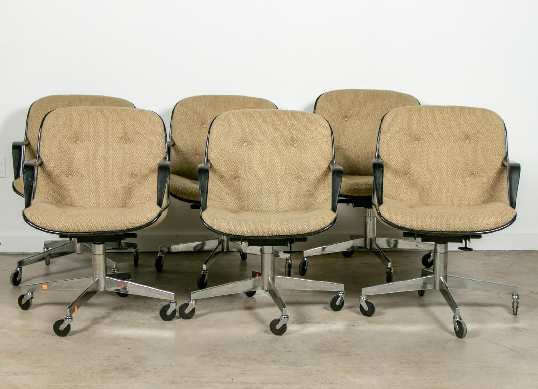6 Charles Pollock Style Upholstered Office Chairs (1 of 3)