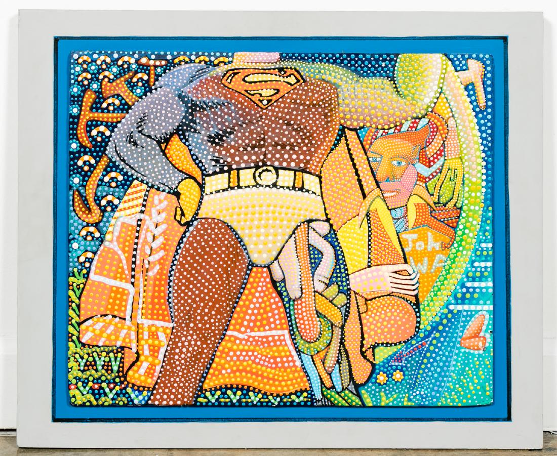 Larry Connatser Acrylic "Superman Does A Deal..." (1 of 4)