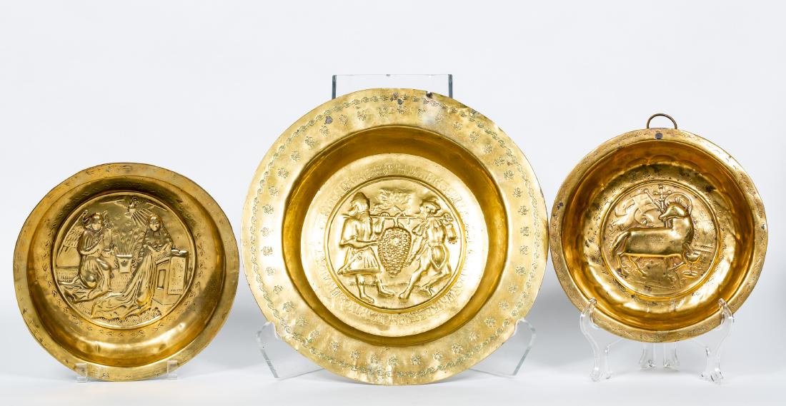 Three Nuremberg Brass Alms Dishes, Iconography (1 of 10)