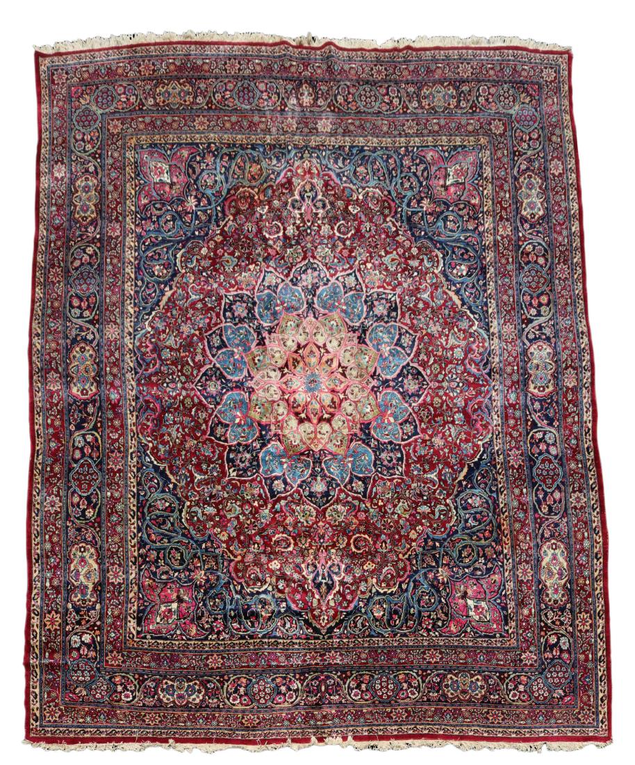 Hand Woven Persian Mashad Rug, 13' 3 x 16' 8 (1 of 4)