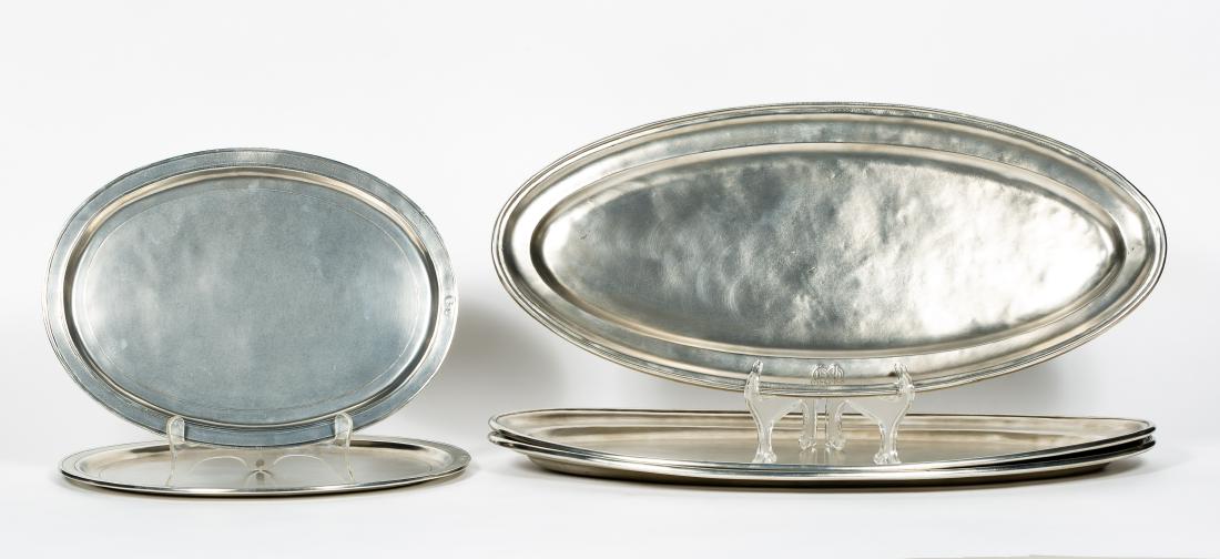 MATCH Modern Italian Pewter Pieces, 5 Platters (1 of 7)