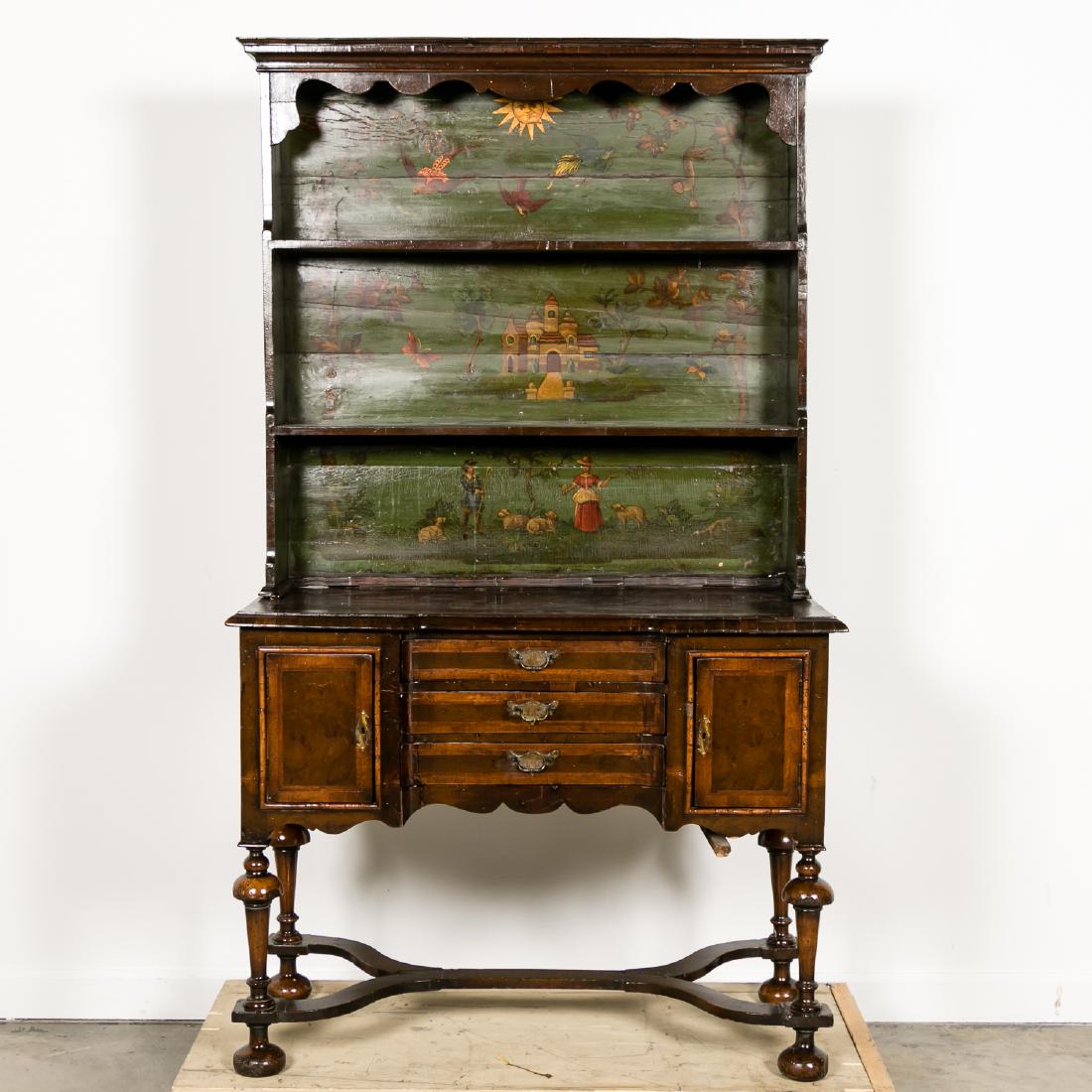 19th C Continental Motif Painted Cupboard on Stand (1 of 10)