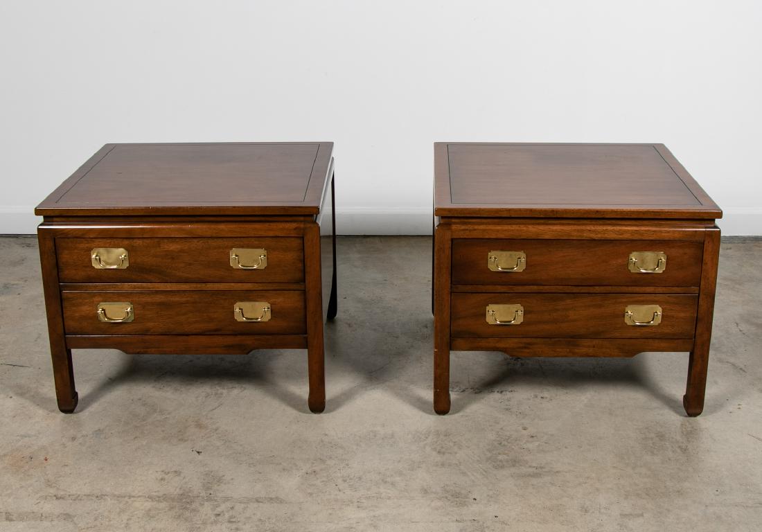 Pair, Kittinger Mahogany Ming Style Side Tables (1 of 4)