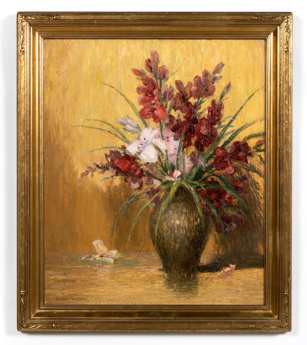 Gustave Adolph Weigand "Gladiolus" O/C, Signed (1 of 6)