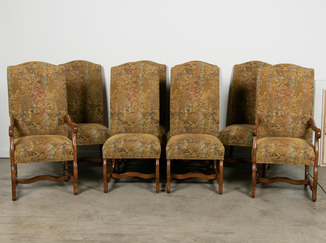 Eight Tapestry Style Upholstered Dining Chairs (1 of 2)