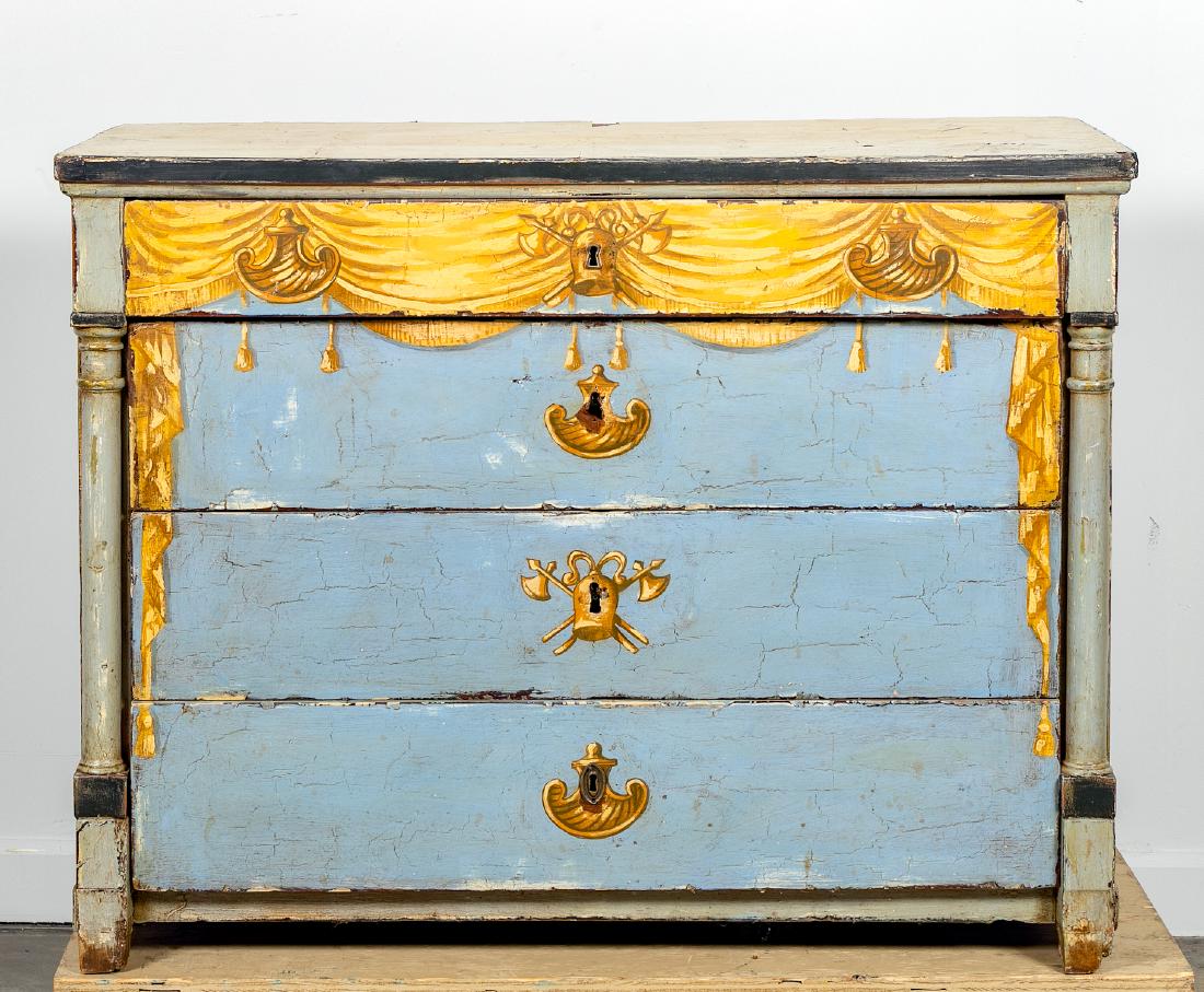 19th C. Polychrome Swedish Chest (1 of 5)
