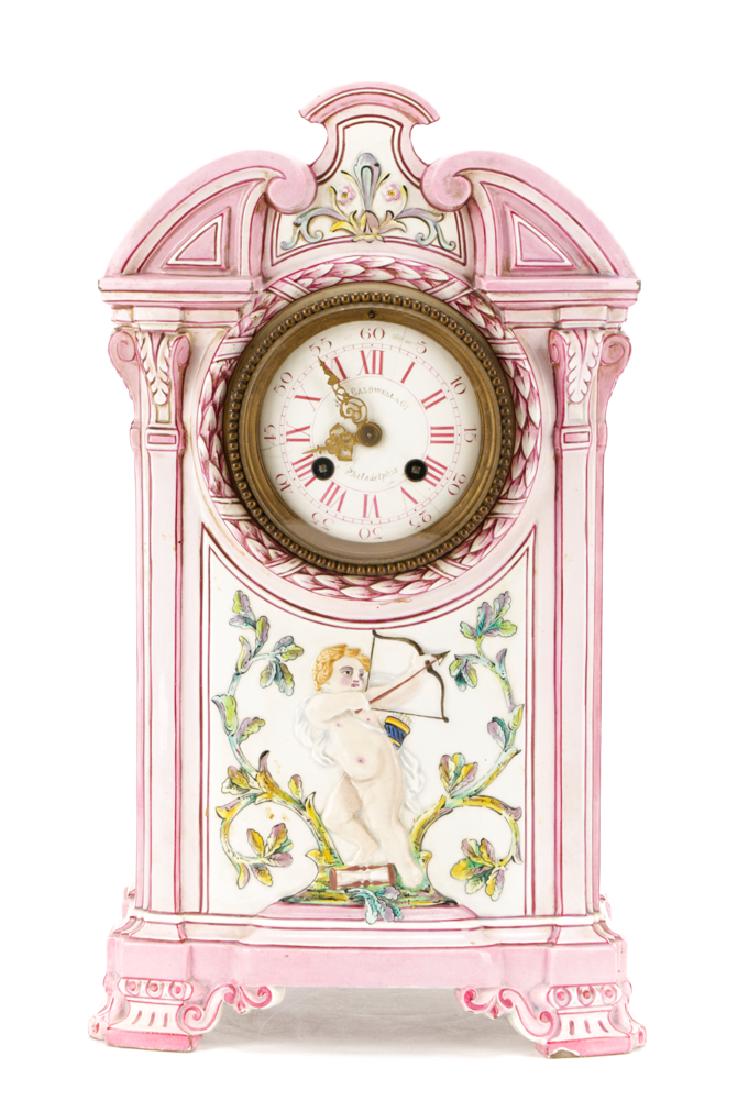 Gien Faience Japy Freres Clock, J.E. Caldwell (1 of 1)