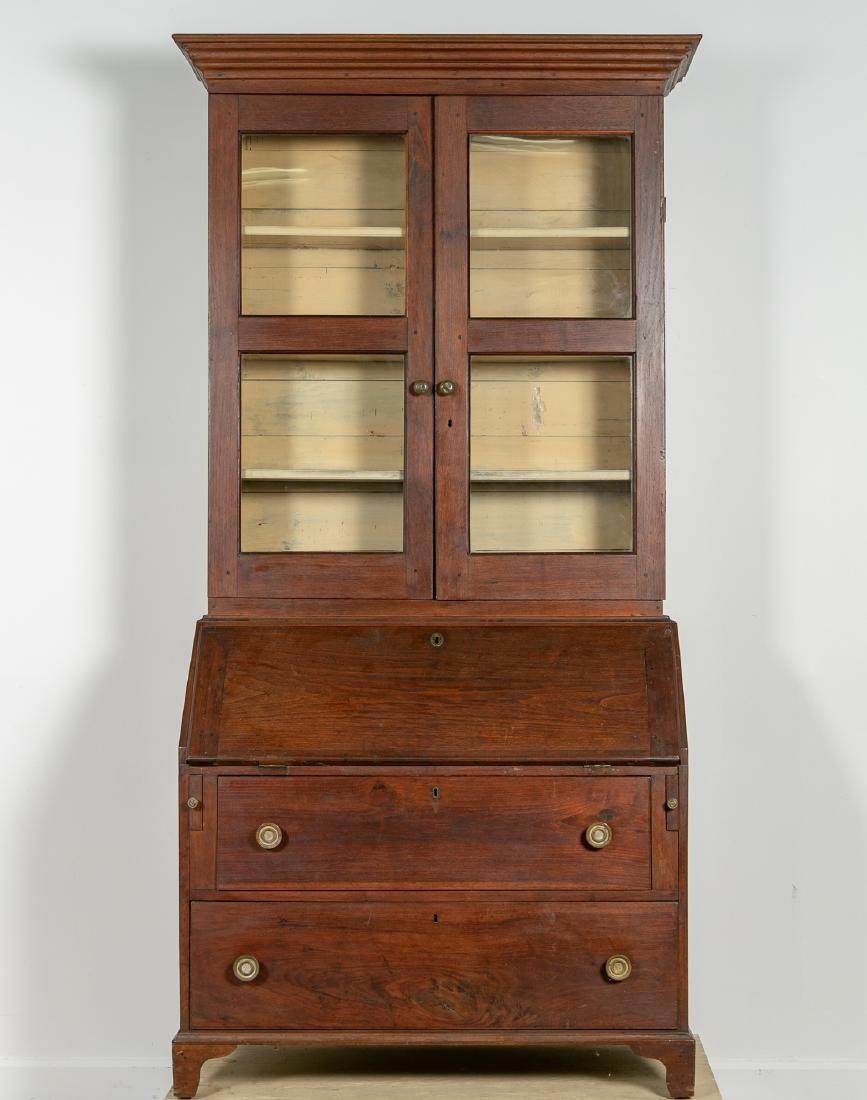 Mahogany Drop Front Secretary & Bookcase (1 of 10)