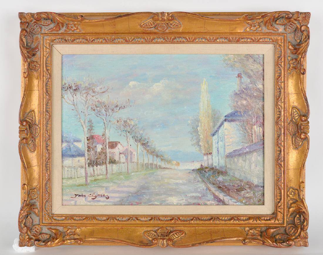 John Clymer Signed Impressionist Cityscape Oil (1 of 2)
