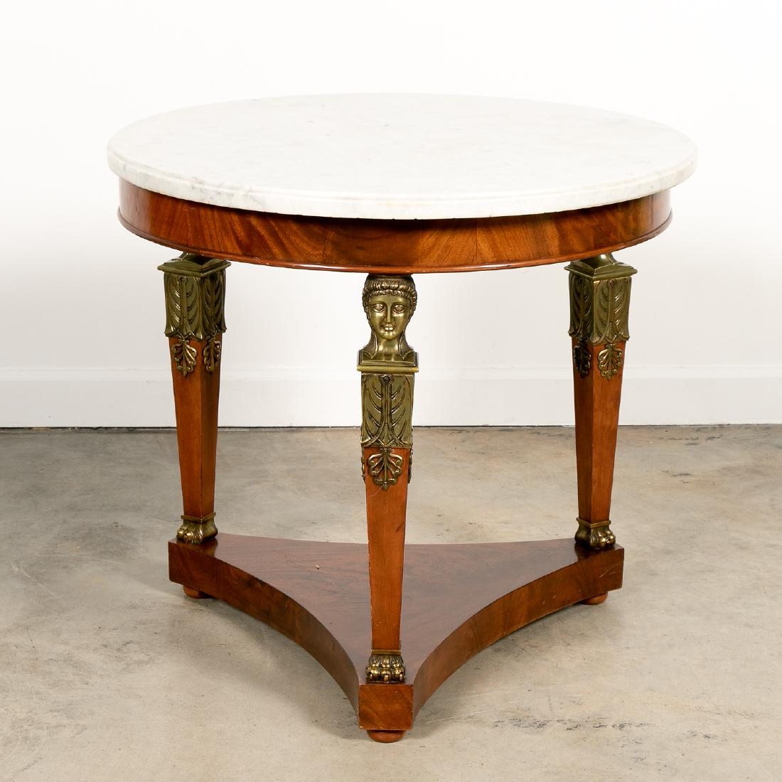 French Empire Style White Marble Top Table (1 of 8)