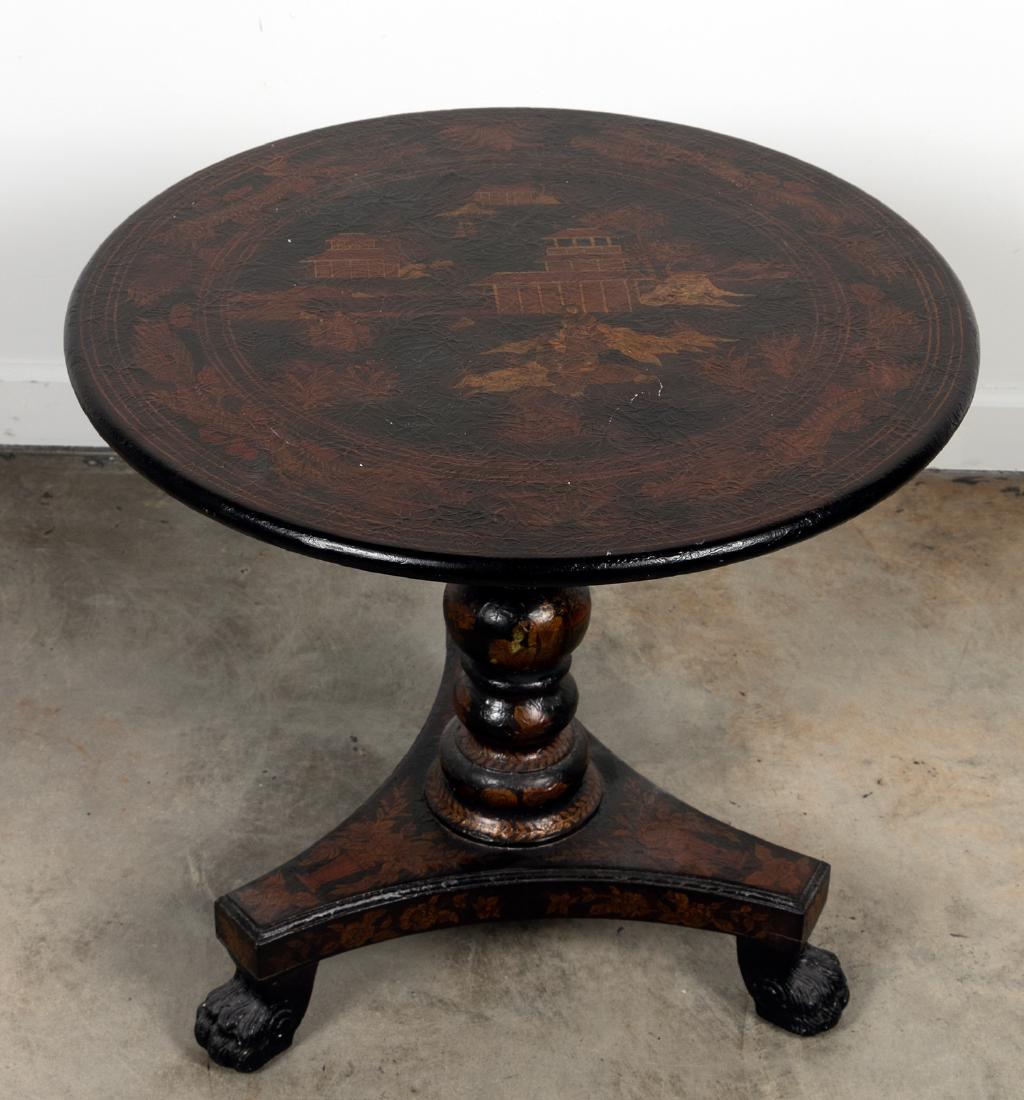 Maitland Smith Round Chinoiserie Side Table (1 of 5)