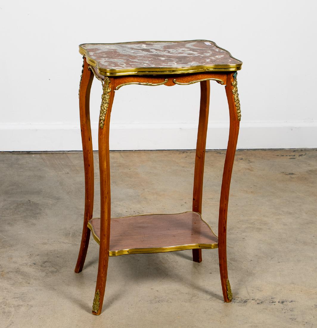 French Marble Inset Ormolu Mounted Side Table (1 of 6)
