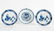 3 Chinese Blue & White Plates, Pair and Single