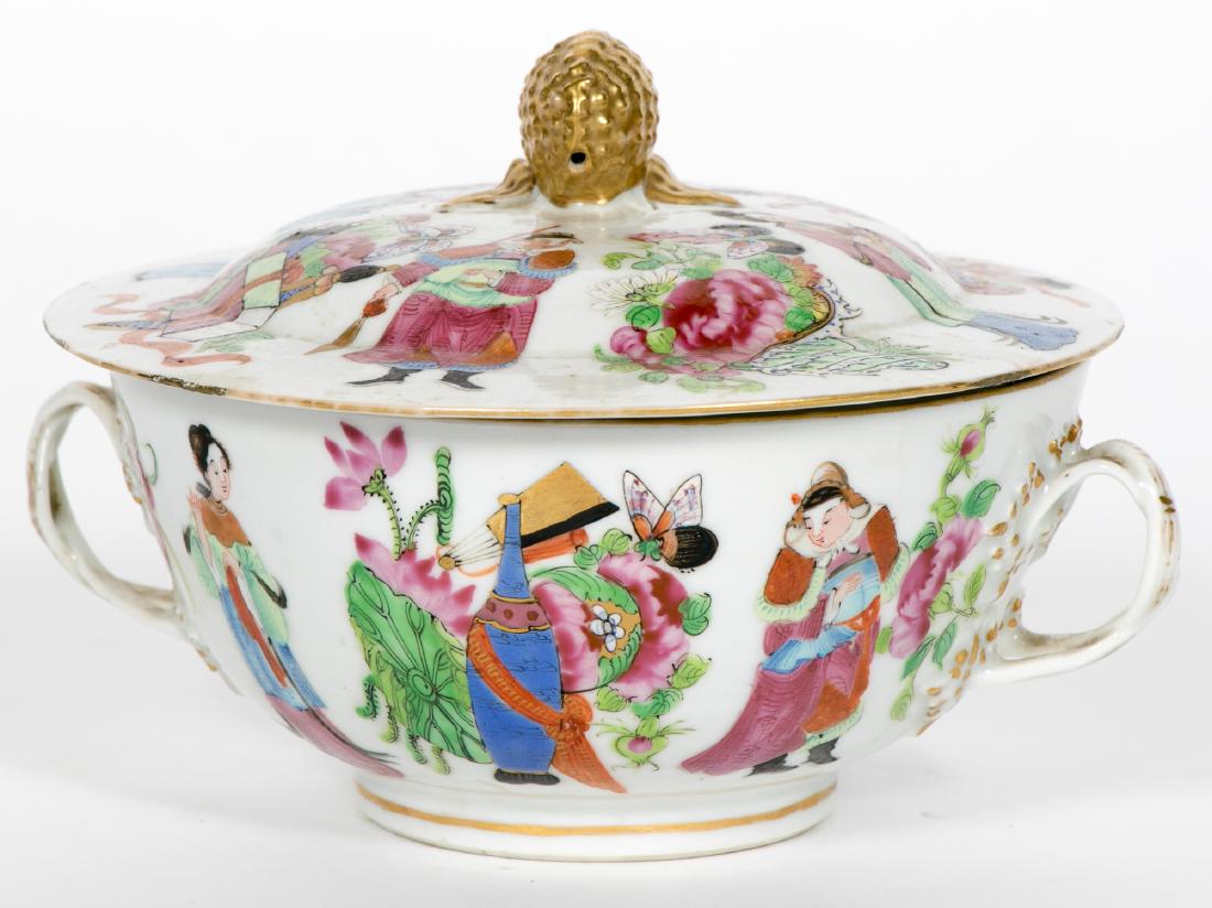 Chinese Handled & Lidded Figural Dish (1 of 3)