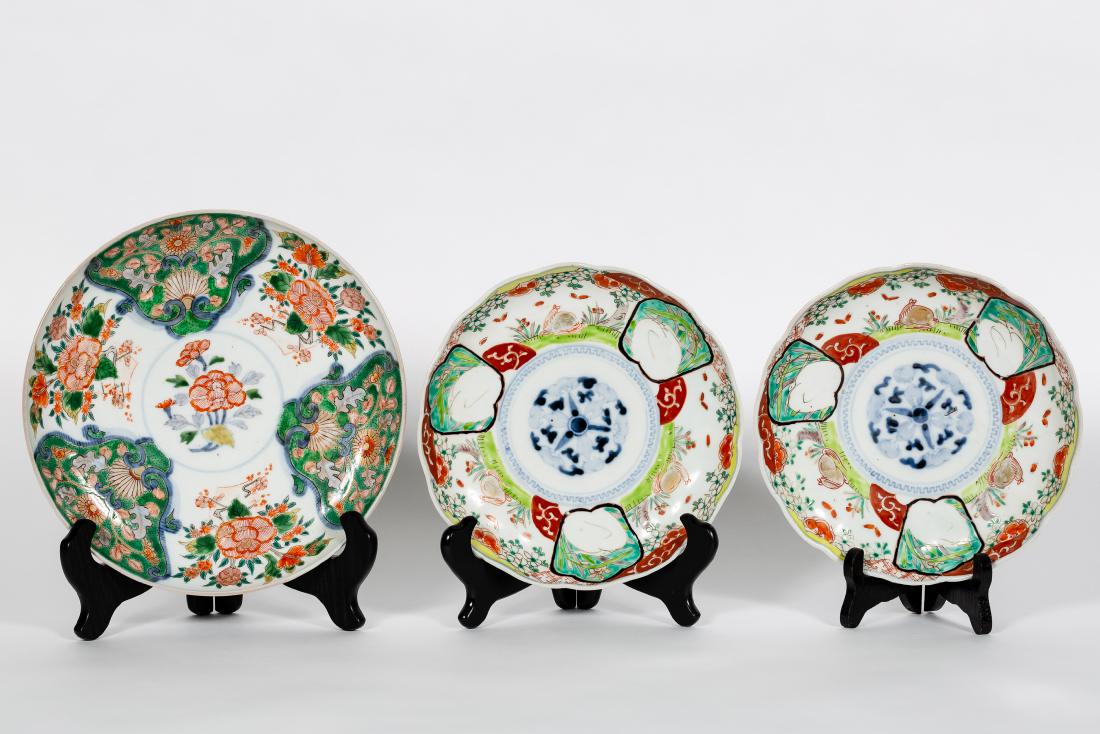 Group of Three Chinese Imari Plates (1 of 8)