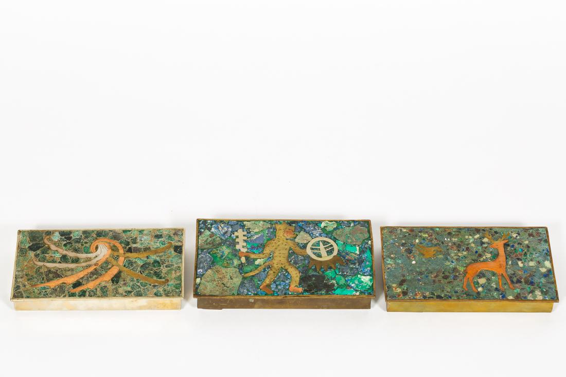 Group of Three Mexican Inlaid Boxes (1 of 6)