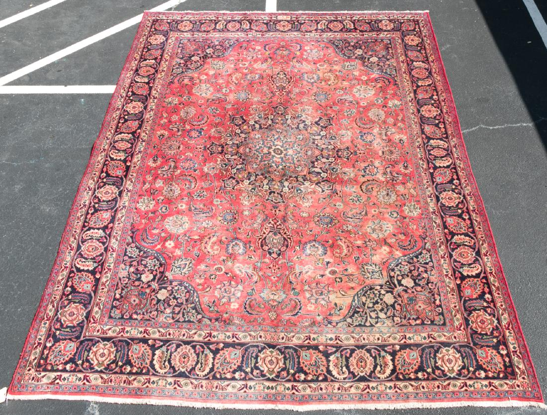 Hand Woven Mahal Rug or Carpet, 8' 11" x 13' 1" (1 of 3)