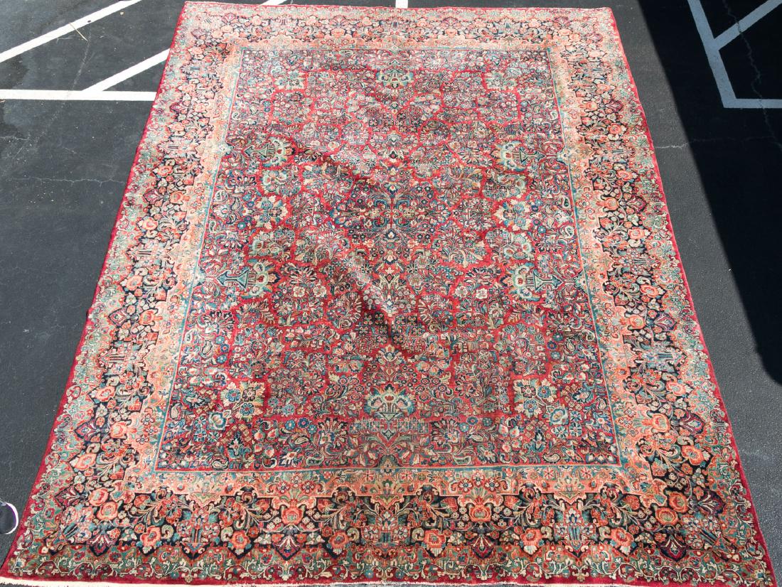 Hand Woven Isfahan Rug or Carpet, 12' x 15' 7" (1 of 3)