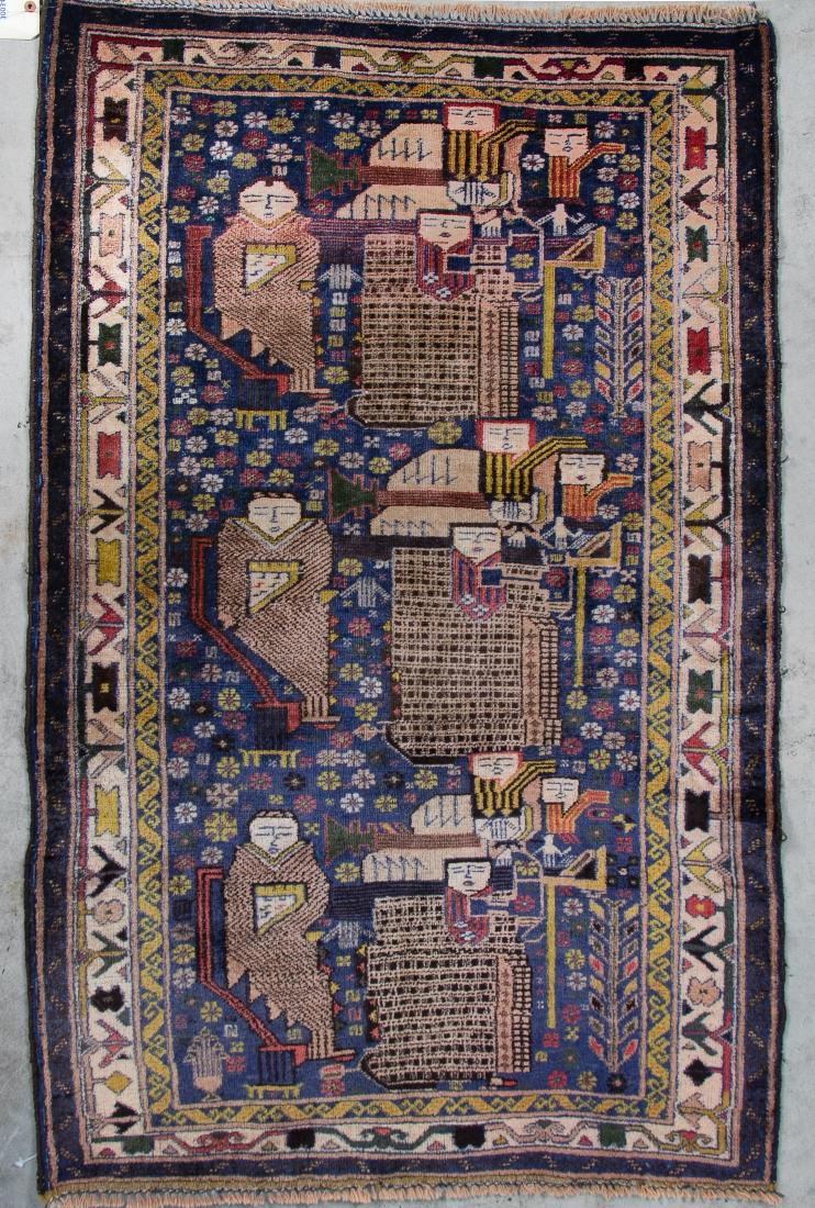 Hand Woven Ferdous Rug or Carpet, 2' 10" x 4' 8" (1 of 5)