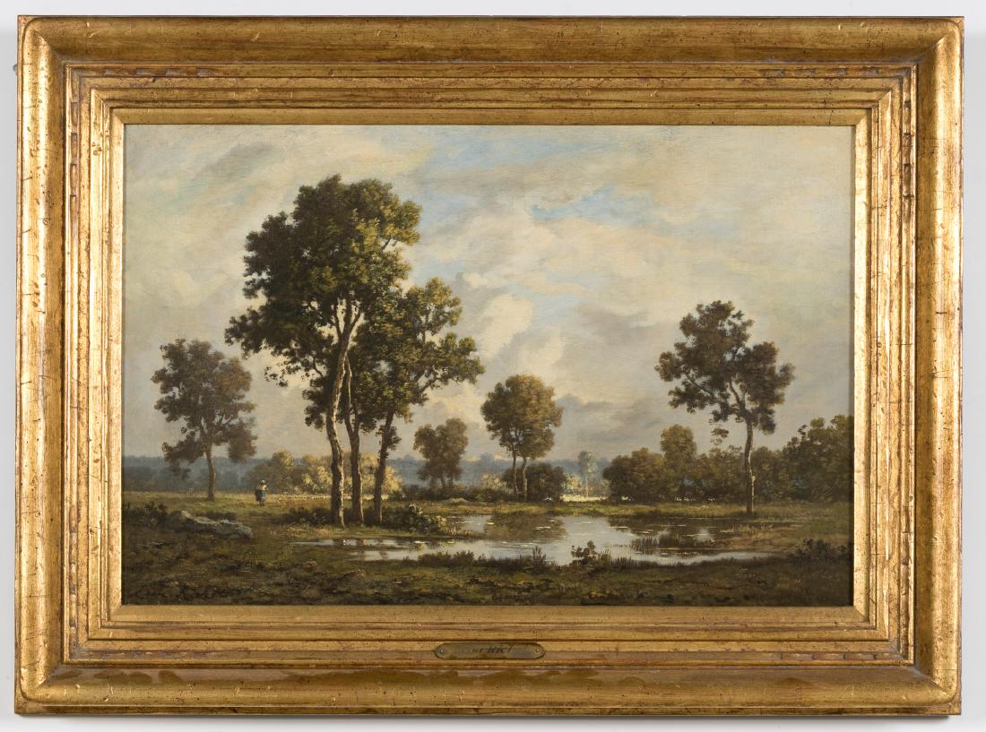 Leon Richet Signed 19th C. Barbizon Landscape (1 of 7)