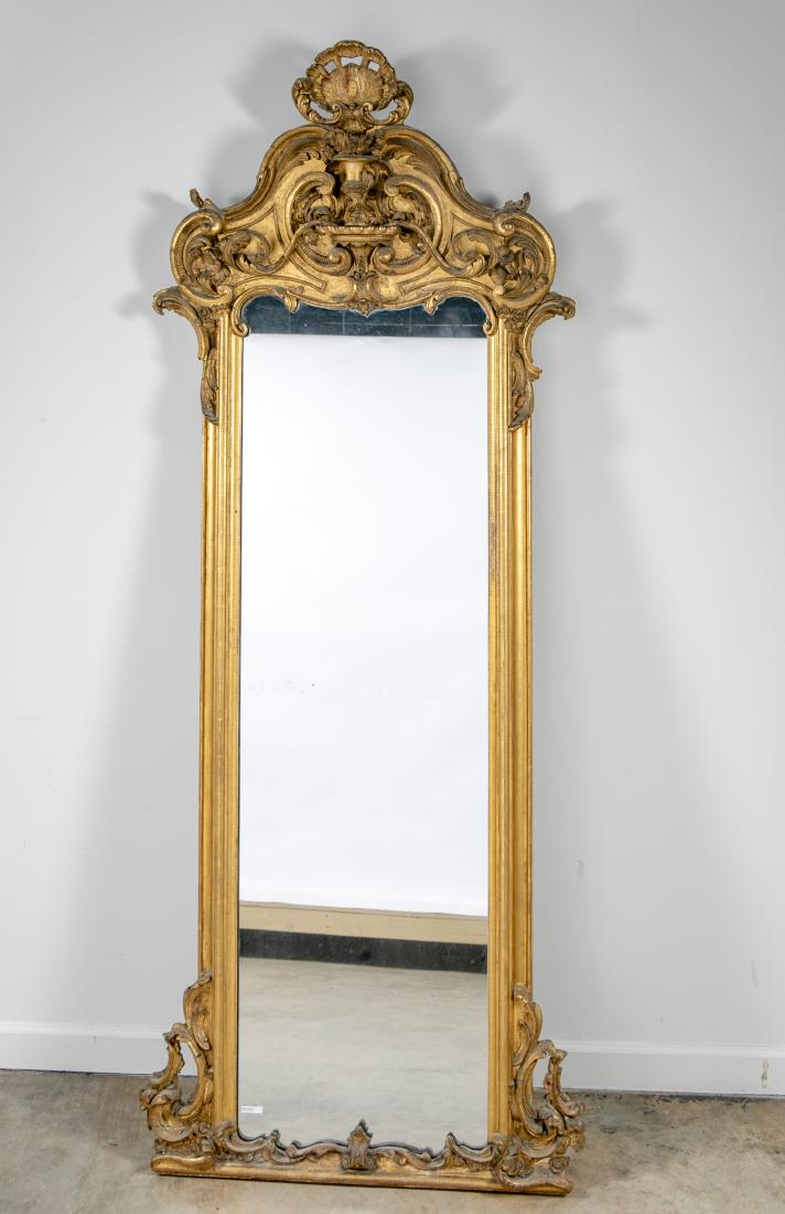 Louis XVI Style Large Giltwood Pier Mirror (1 of 3)