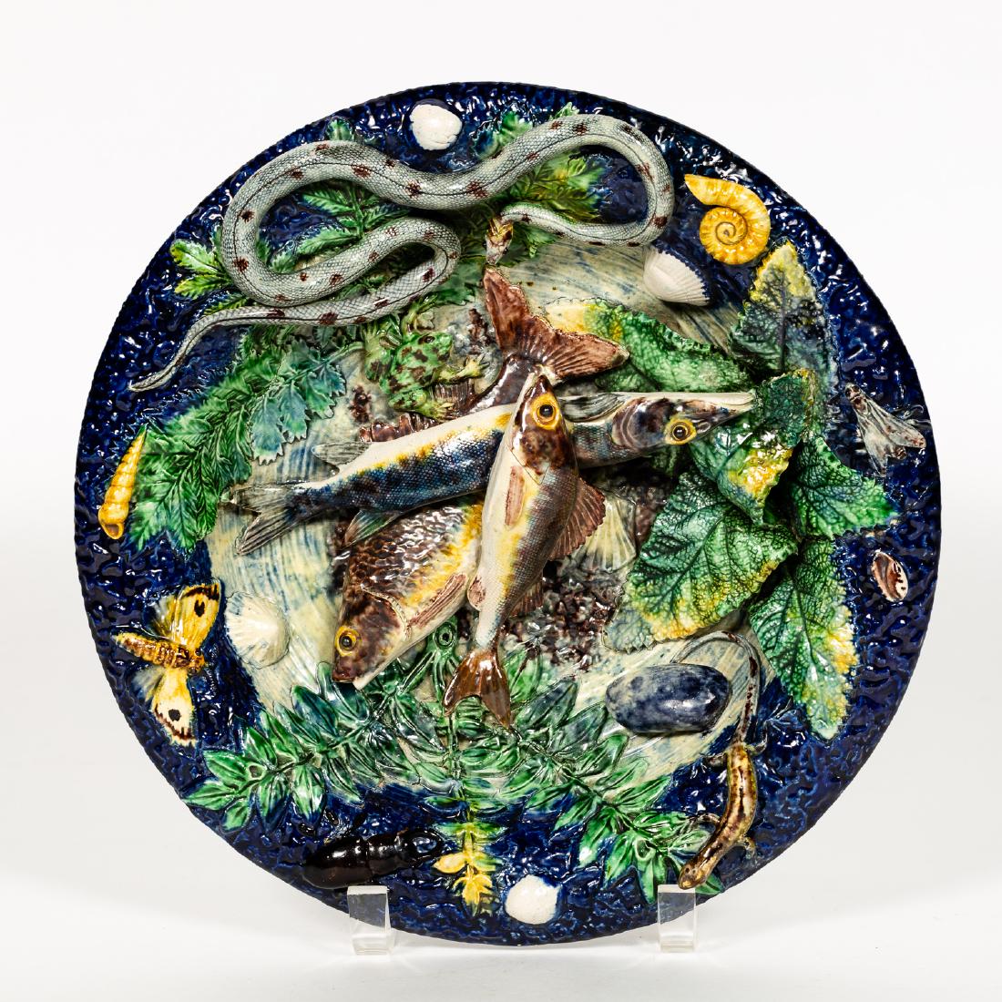 Exceptional French Palissy Ware Fish Bowl (1 of 12)