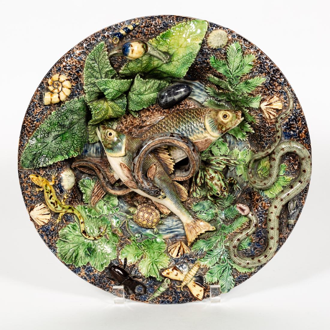 Exceptional French Palissy Ware Fish Bowl (1 of 20)