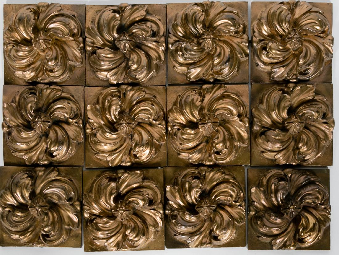 Set of 12 Ormolu Bronze Rosette Mounts (1 of 4)