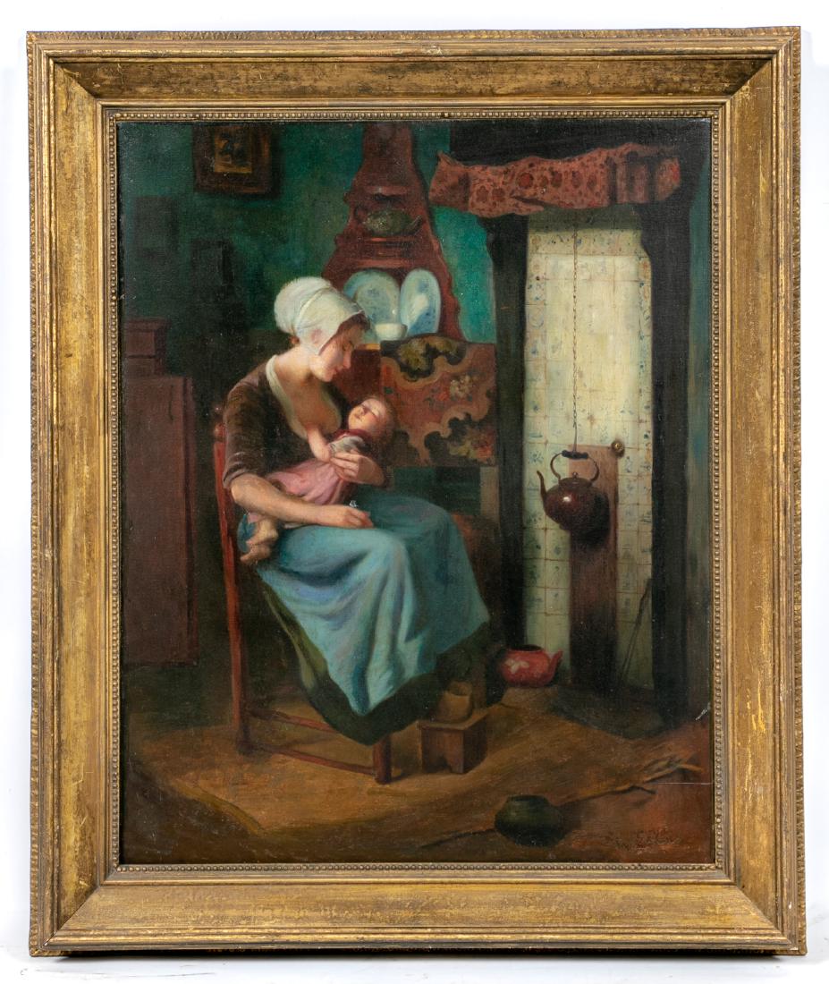 19th C. Dutch School Genre Scene, S. Van Enken (1 of 3)