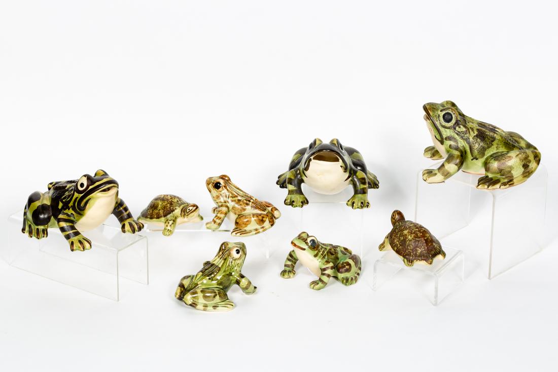 Group of 8 Brush-McCoy Ceramic Frogs / Turtles (1 of 8)