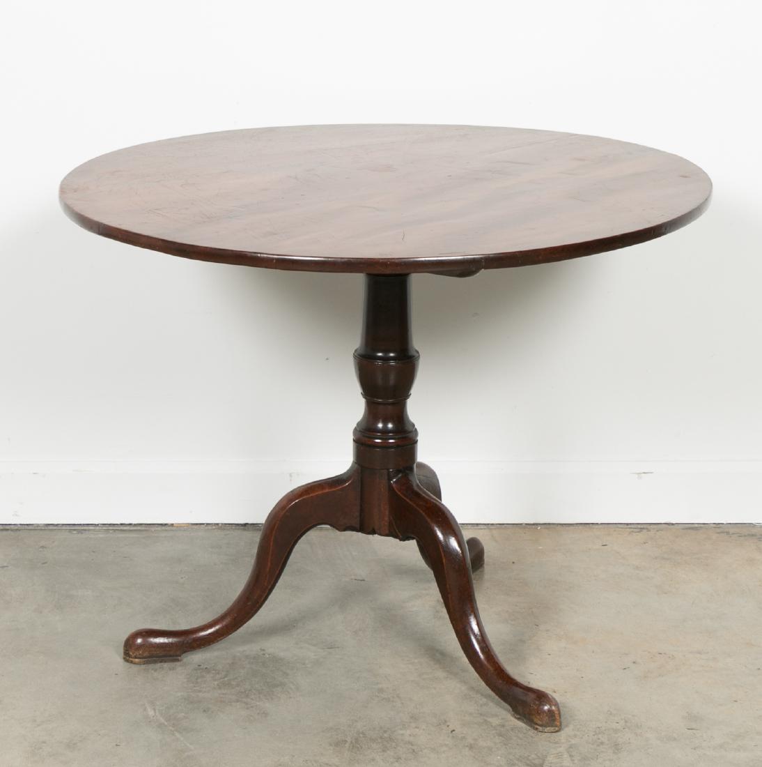 Queen Anne Style Tilt Top Mahogany Table (1 of 4)