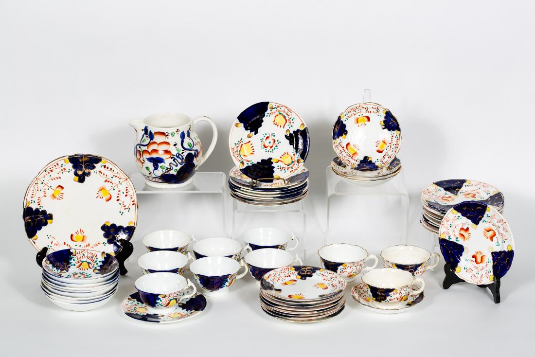 57 PC Gaudy Welsh China Porcelain Grouping (1 of 8)